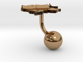 Colombia Terrain Cufflink - Ball in Polished Brass