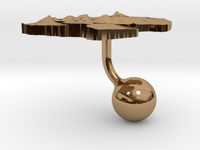 Djibouti Terrain Cufflink - Ball in Polished Brass