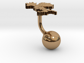 Italy Terrain Cufflink - Ball in Polished Brass