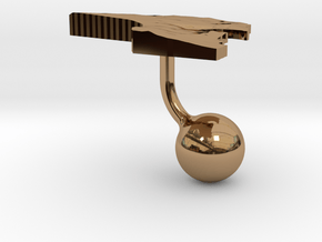 Kuwait Terrain Cufflink - Ball in Polished Brass