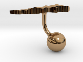 Lebanon Terrain Cufflink - Ball in Polished Brass