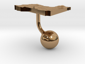 Libya Terrain Cufflink - Ball in Polished Brass