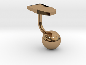 Aruba Terrain Cufflink - Ball in Polished Brass
