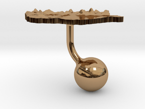 Hungary Terrain Cufflink - Ball in Polished Brass