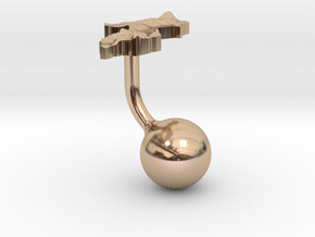 Malawi Terrain Cufflink - Ball in 14k Rose Gold