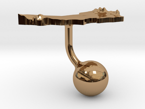 Oman Terrain Cufflink - Ball in Polished Brass