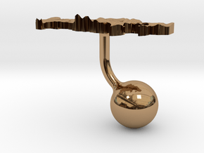 Russian Federation Terrain Cufflink - Ball in Polished Brass