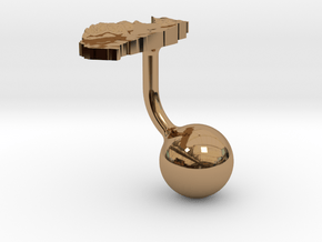 Togo Terrain Cufflink - Ball in Polished Brass