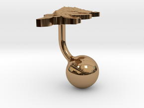 Tunisia Terrain Cufflink - Ball in Polished Brass