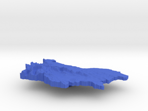 Belize Terrain Pendant in Blue Processed Versatile Plastic