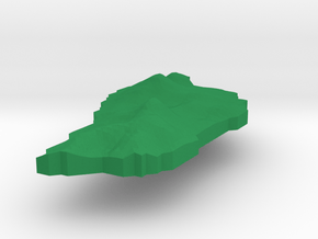 Dominica Terrain Pendant in Green Processed Versatile Plastic