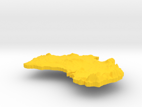 Australia Terrain Pendant in Yellow Processed Versatile Plastic