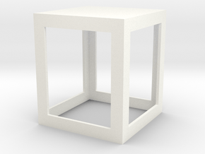 Framed 1:12 scale Side Table in White Processed Versatile Plastic