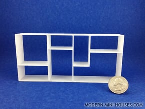 The Fixation 1:12 scale Bookshelf in White Processed Versatile Plastic