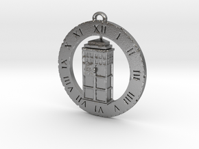 TARDIS (Half) - Pendant in Natural Silver