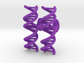 DNA Cufflink in Purple Processed Versatile Plastic