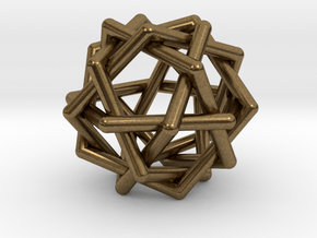 Six Tangled Pentagons in Natural Bronze
