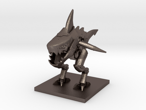Sharkmech (normal size) in Polished Bronzed Silver Steel