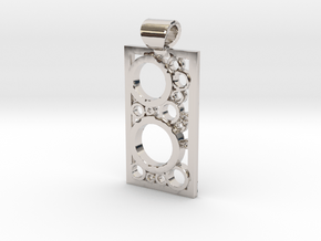 Encased Rings Pendant in Platinum