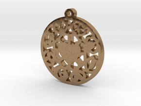 The Wheel of Time Pendant - By Celeste in Natural Brass