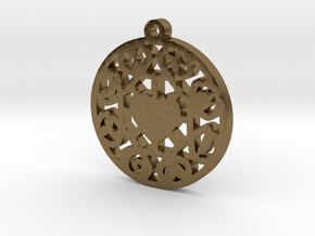 The Wheel of Time Pendant - By Celeste in Natural Bronze