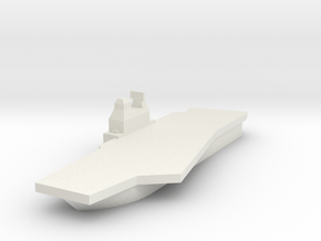 Generic Angled Deck Aircraft Carrier in White Natural Versatile Plastic