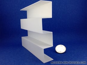 Zipper Room Divider 1:12 scale Bookshelf in White Processed Versatile Plastic