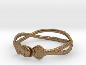 Snake ring(size = USA 5.5) in Natural Brass