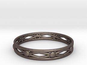 Normal ring(size = USA 5.5) in Polished Bronzed Silver Steel