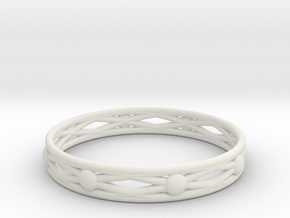 Normal ring(size = USA 5.5) in White Natural Versatile Plastic