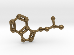 DMT (N,N-Dimethyltryptamine) Keychain Necklace in Natural Bronze
