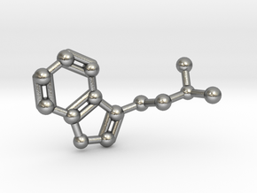 DMT (N,N-Dimethyltryptamine) Keychain Necklace in Natural Silver