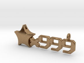Origami Star x999 Pendant in Natural Brass