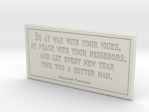 Be at war with your vices in White Natural Versatile Plastic