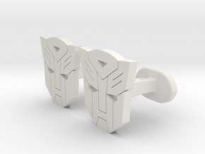 Transformers Cufflinks in White Natural Versatile Plastic