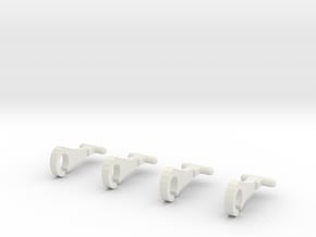 Thomas train hooks (set of 4) in White Natural Versatile Plastic