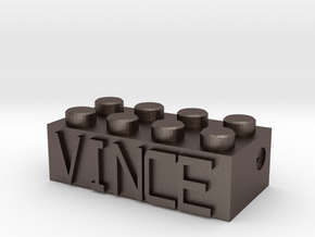 VINCE in Polished Bronzed Silver Steel