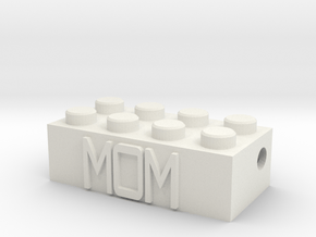 MOM in White Natural Versatile Plastic