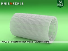 Pflasterklinker-Walze (Läuferverband - N 1:160) in Tan Fine Detail Plastic