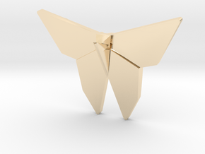 Origami Butterfly Pendant in 14K Yellow Gold