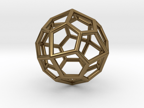 Pentagonal Icositetrahedron Pendant in Polished Bronze