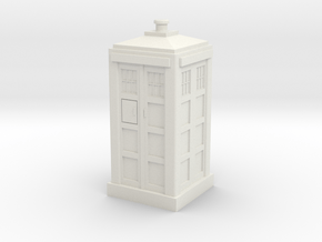 TARDIS Mini 30mm Scale in White Natural Versatile Plastic