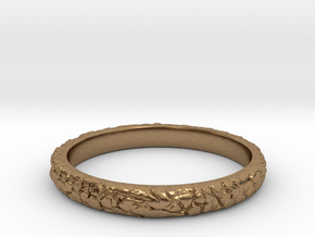 Rock ring(size = USA 5.5) in Natural Brass