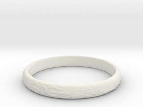 Ra ring(size = USA 5.5,Japan 10, English K) in White Natural Versatile Plastic
