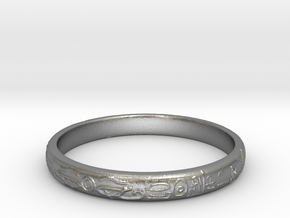 Ra ring(size = USA 5.5,Japan 10, English K) in Natural Silver