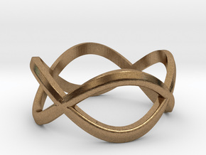 Infinity Ring in Natural Brass