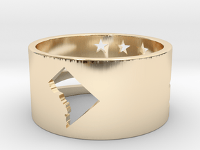 DC Ring with Map (Size 9) in 14K Yellow Gold