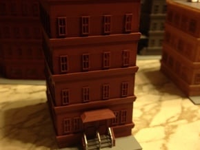 City Apartment Building 1  Z Scale in Tan Fine Detail Plastic