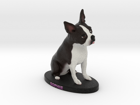 Custom Dog Figurine - Sophie in Full Color Sandstone