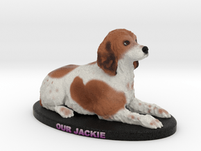 Custom Dog Figurine - Jackie in Full Color Sandstone